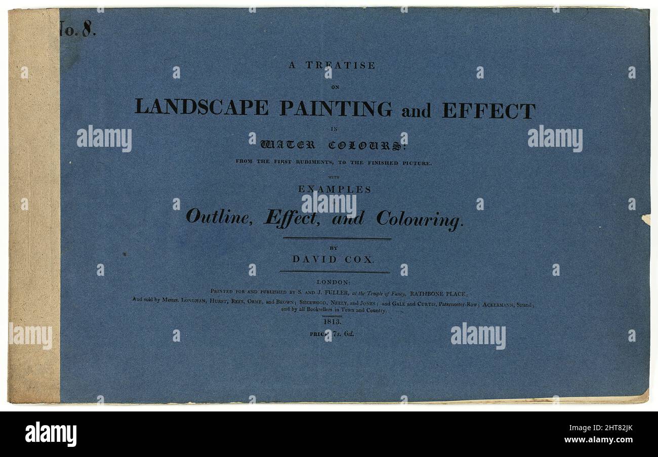 Eine Abhandlung über Landschaftsmalerei und Wirkung in Wasserfarben: Von den ersten Grundierungen bis zum fertigen Bild Nr. 8, 1813. Stockfoto