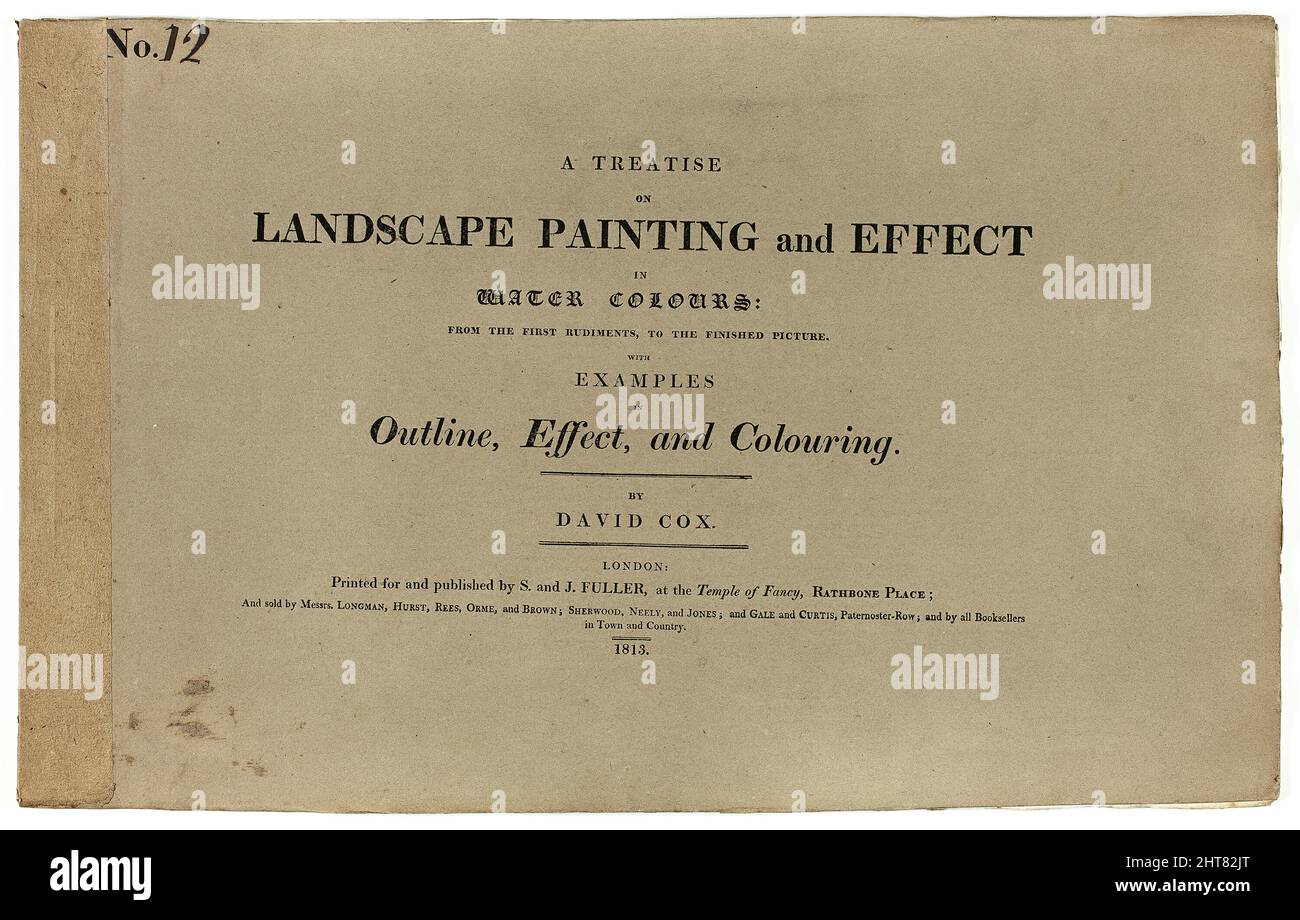 Eine Abhandlung über Landschaftsmalerei und Wirkung in Wasserfarben: Von den ersten Grundierungen bis zum fertigen Bild Nr. 12, 1813-14. Stockfoto