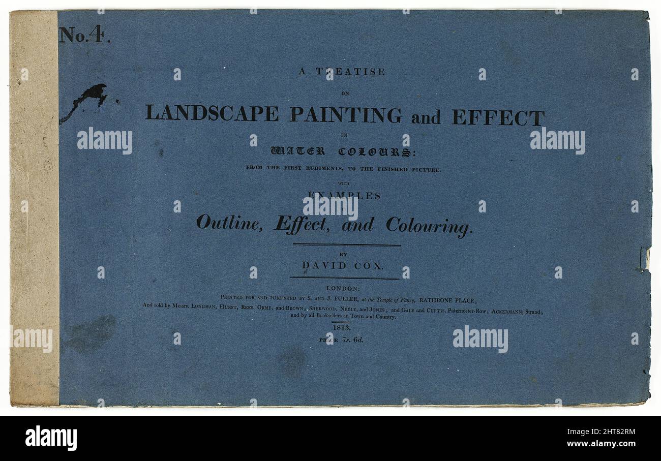 Eine Abhandlung über Landschaftsmalerei und Wirkung in Wasserfarben: Von den ersten Grundierungen bis zum fertigen Bild Nr. 4, 1813. Stockfoto