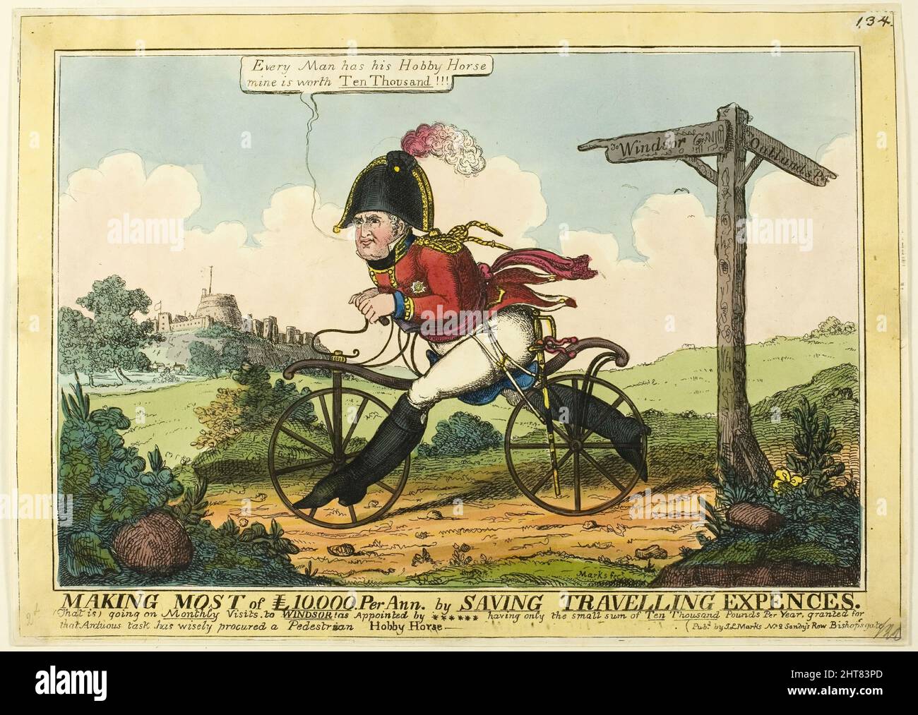 Das Beste aus &#XA3;10.000 pro Ann. Durch das Sparen Reisen expences, 1819. Stockfoto