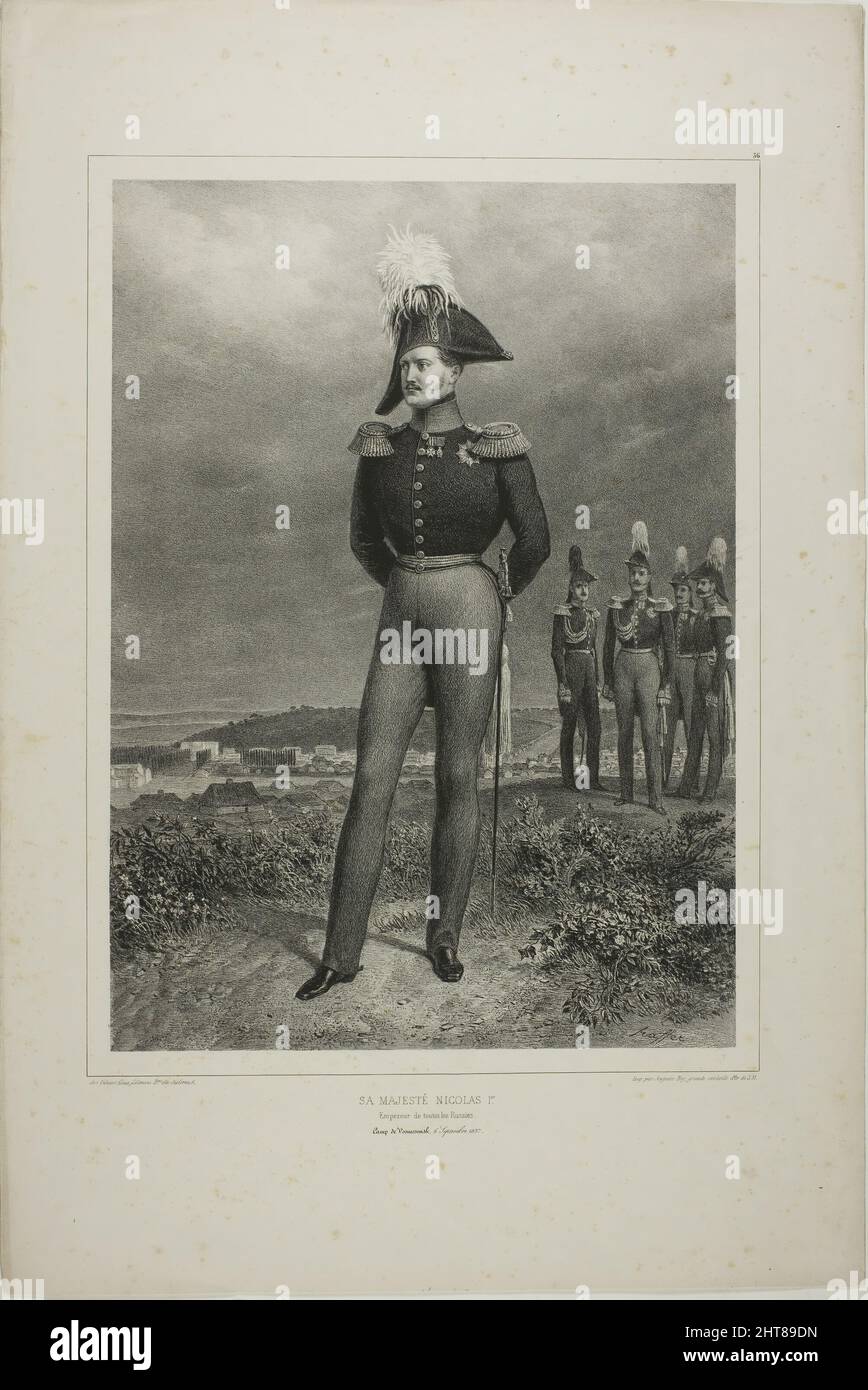 Seine Majestät Nicolas I., Kaiser von ganz Russland, Camp Vosnessensk, 6. Oktober 1837, 1842&#X2013;45. Stockfoto