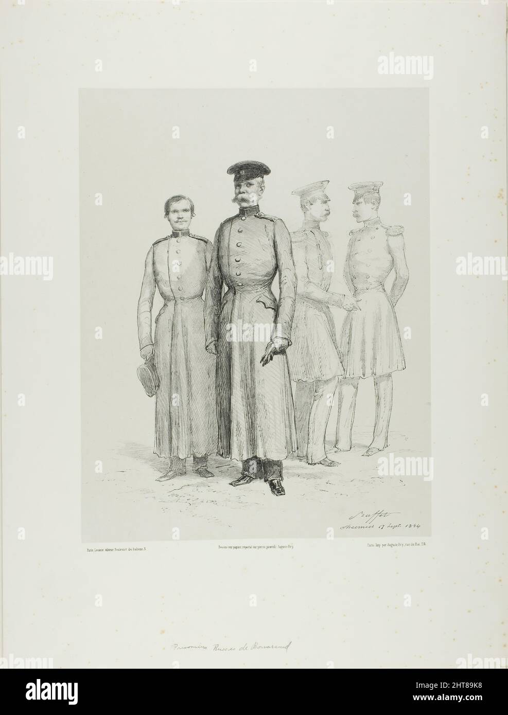 Russische Gefangene von Bomarsud, 1854. Stockfoto