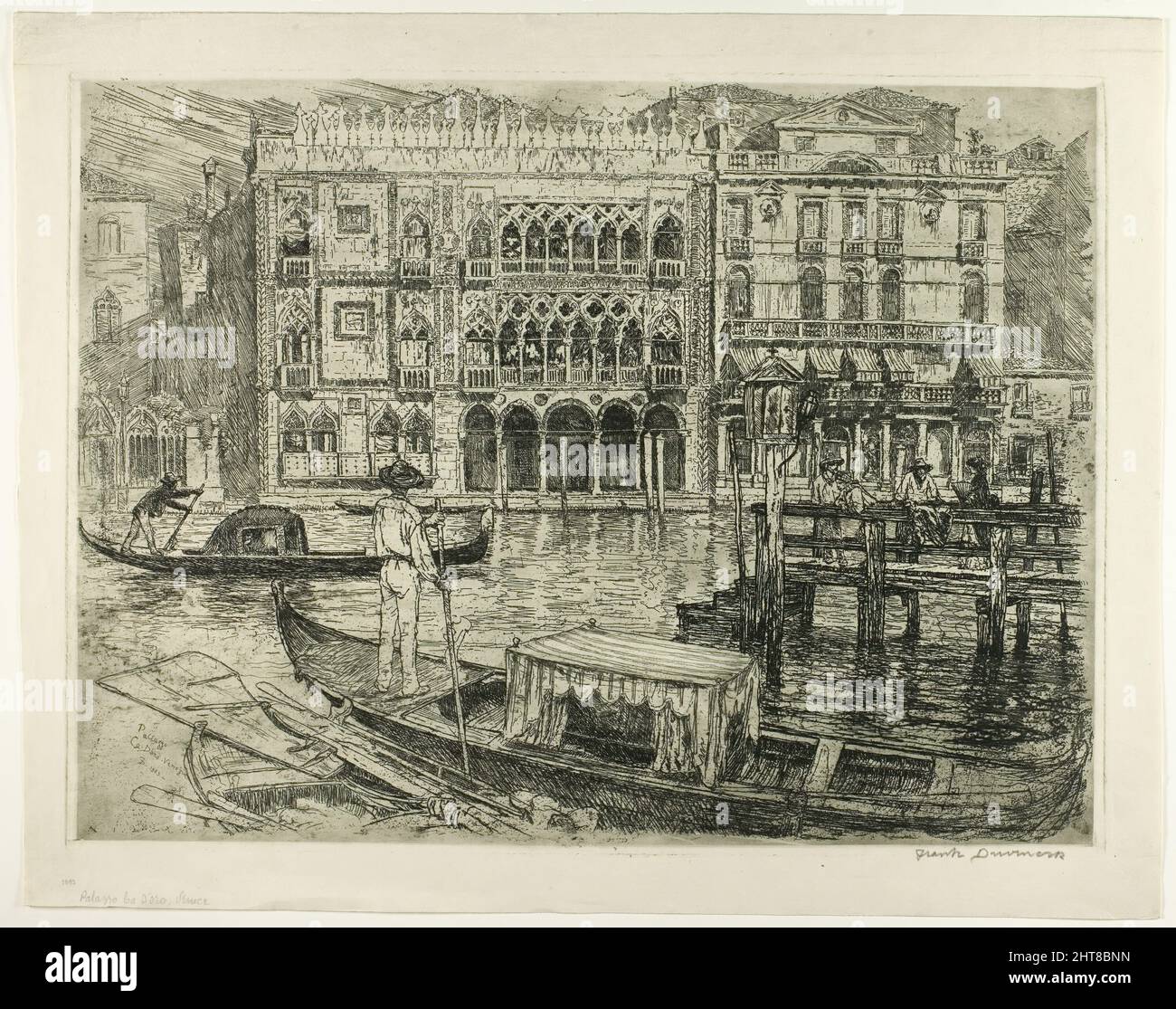 Palazzo Ca D'Oro, Venedig, 1883. Stockfoto