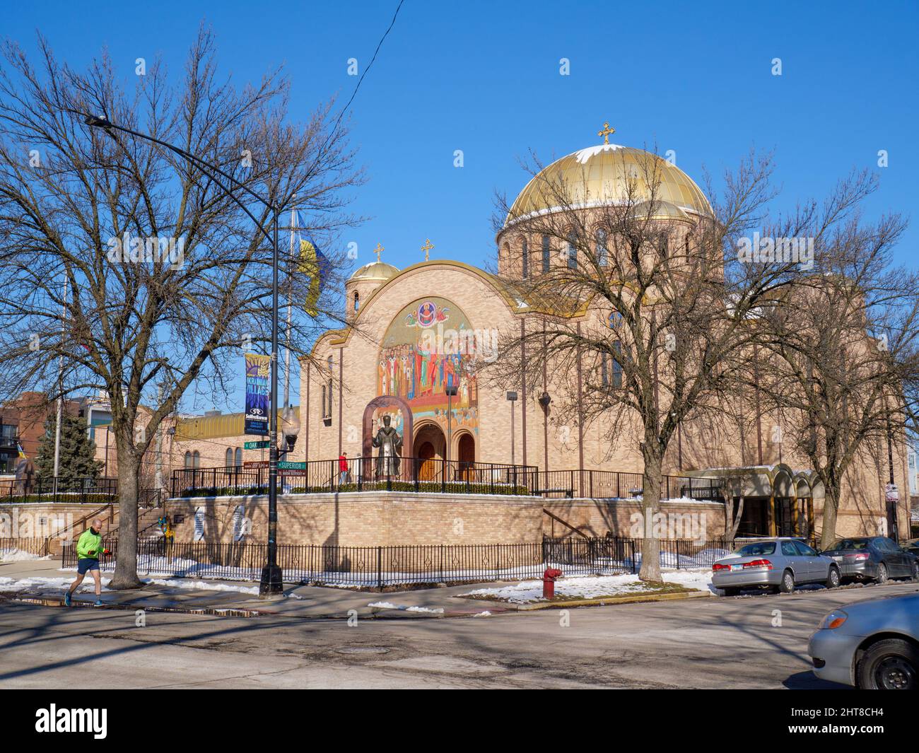 Saints Volodymyr & Olha Ukrainisch Katholische Kirche, Ukrainisch Village Nachbarschaft, Chicago, Illinois. Stockfoto