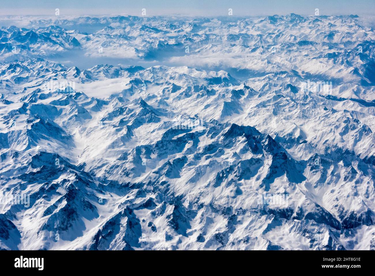 Luftaufnahme des Schneeberges, Europa Stockfoto