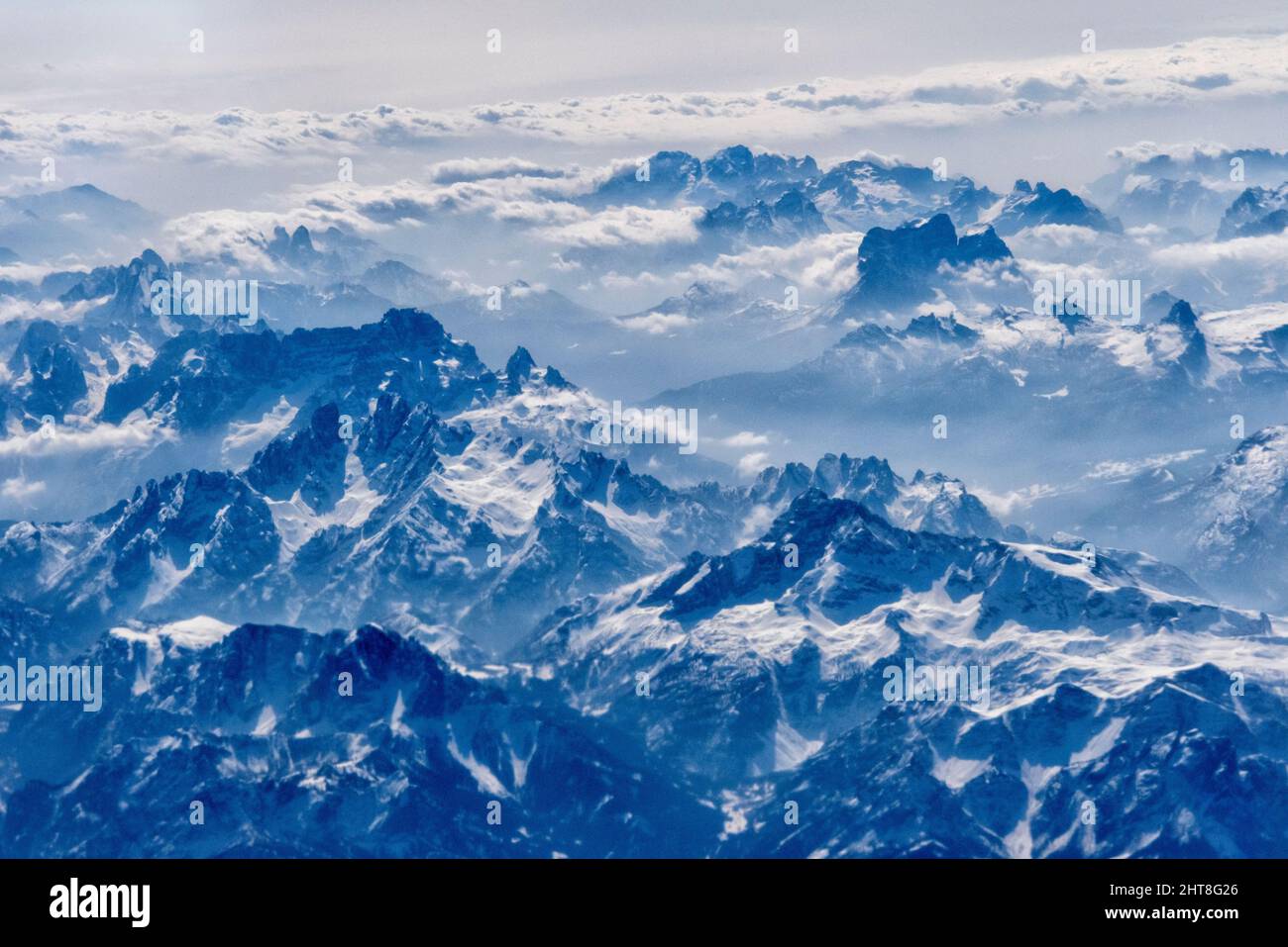 Luftaufnahme des Schneeberges, Europa Stockfoto