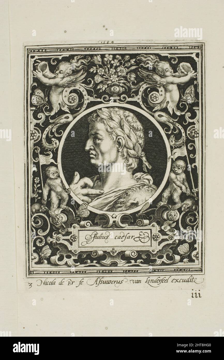 Julius Caesar, Platte drei aus den neun Worthies, 1594. Stockfoto