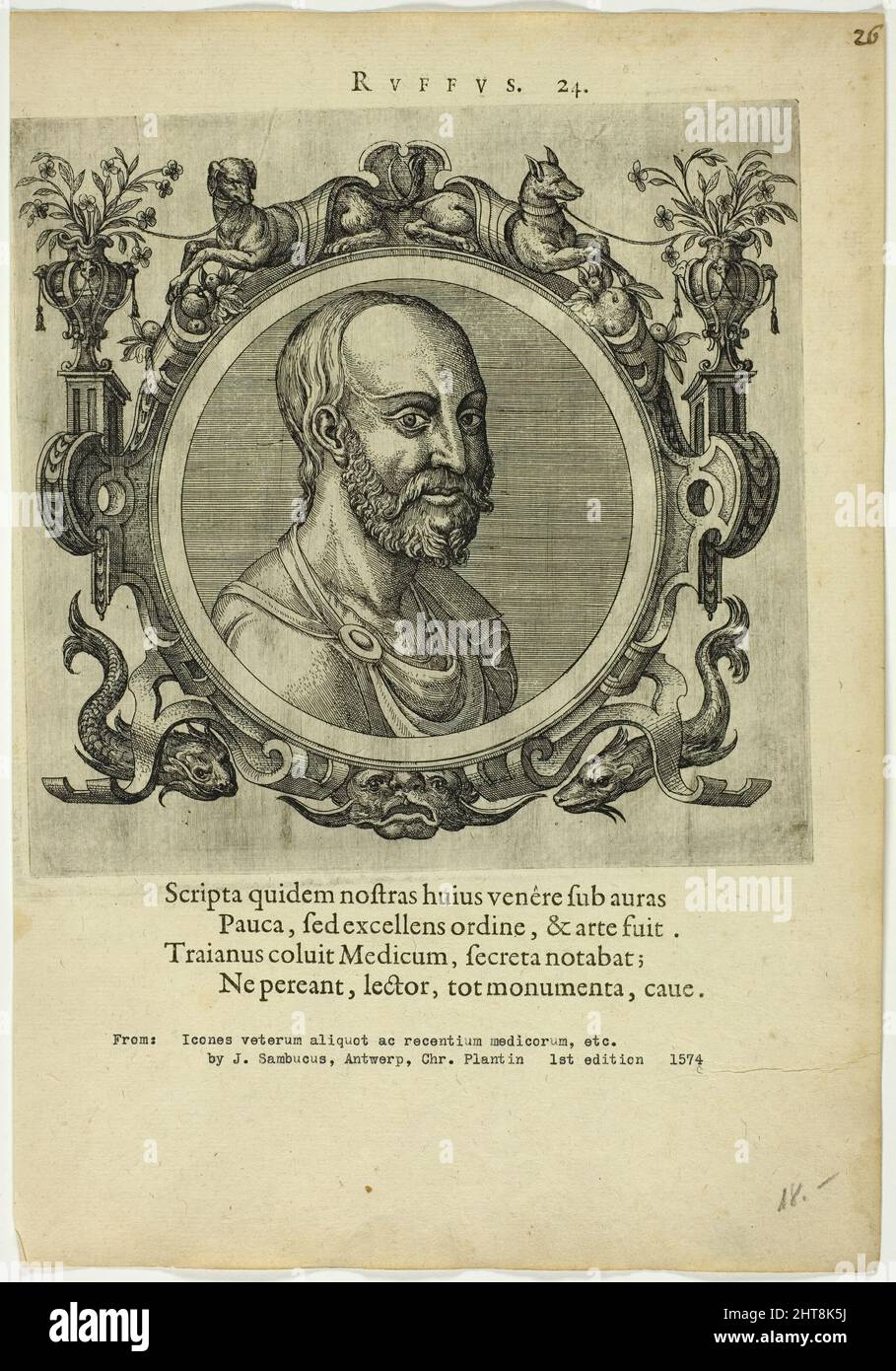 Portrait of Ruffus, veröffentlicht 1574. Stockfoto