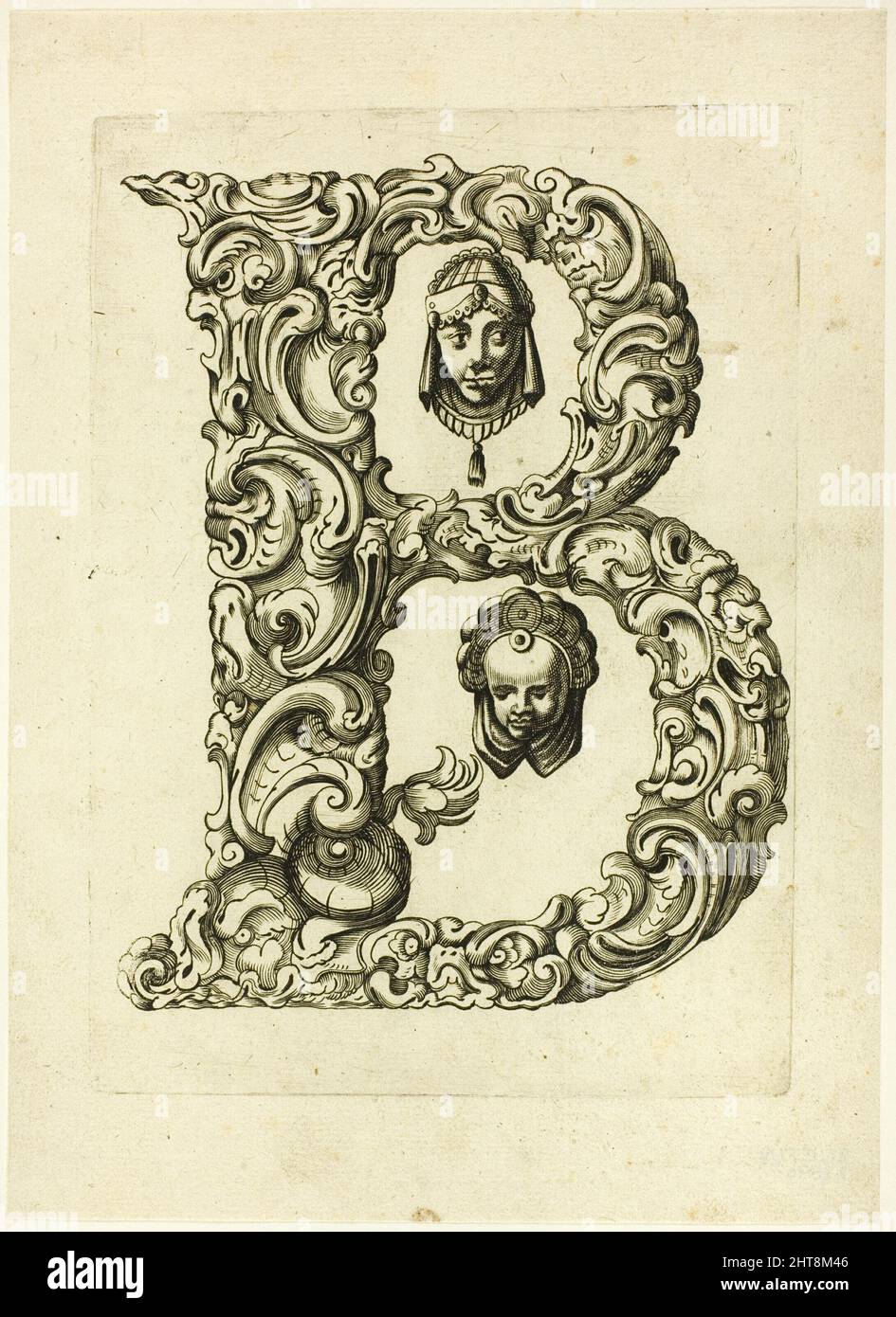 Buchstabe B, 1630. Stockfoto