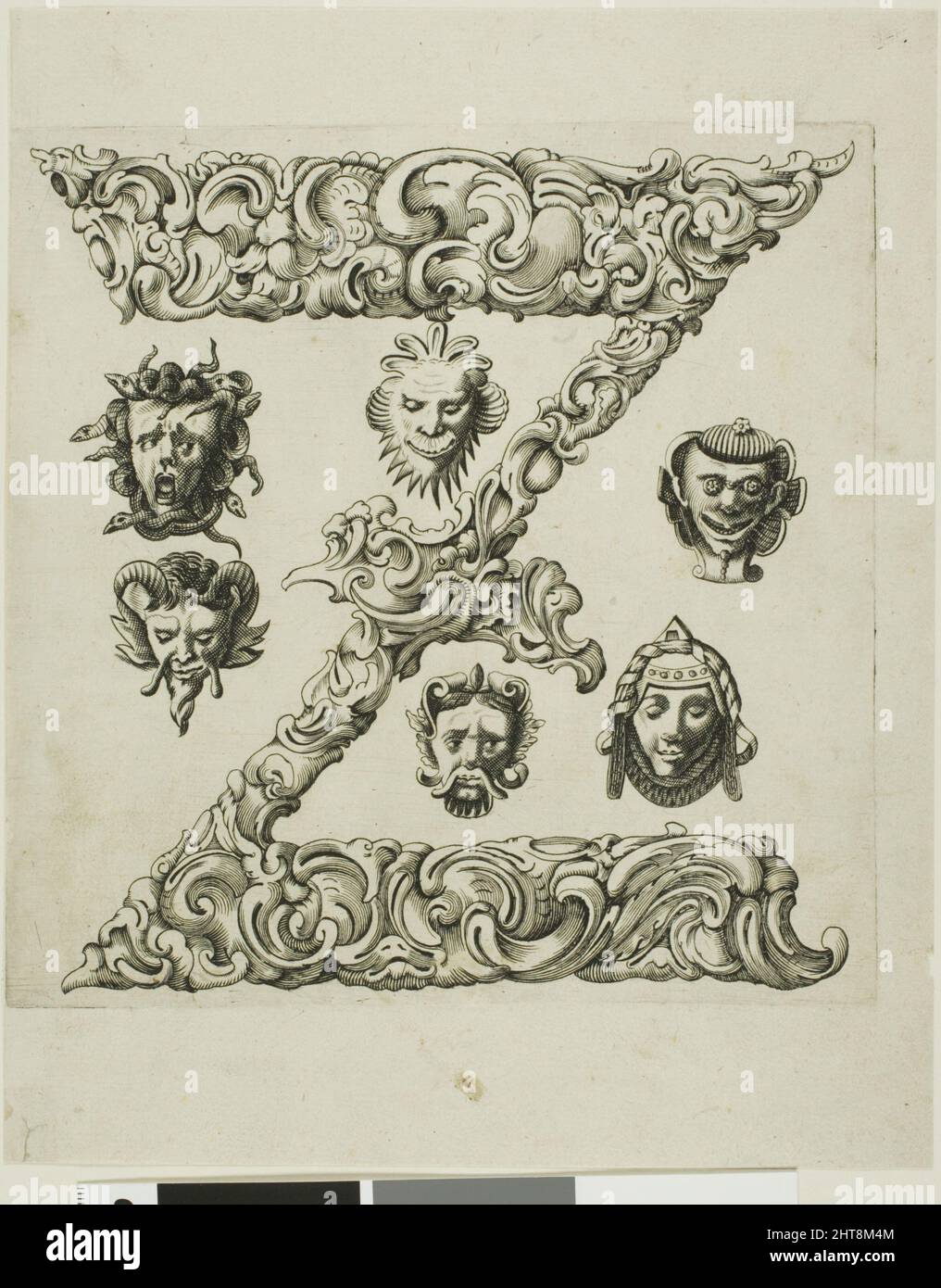 Buchstabe Z, 1630. Stockfoto