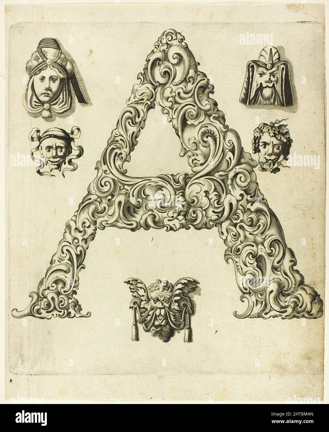 Buchstabe A, 1630. Stockfoto