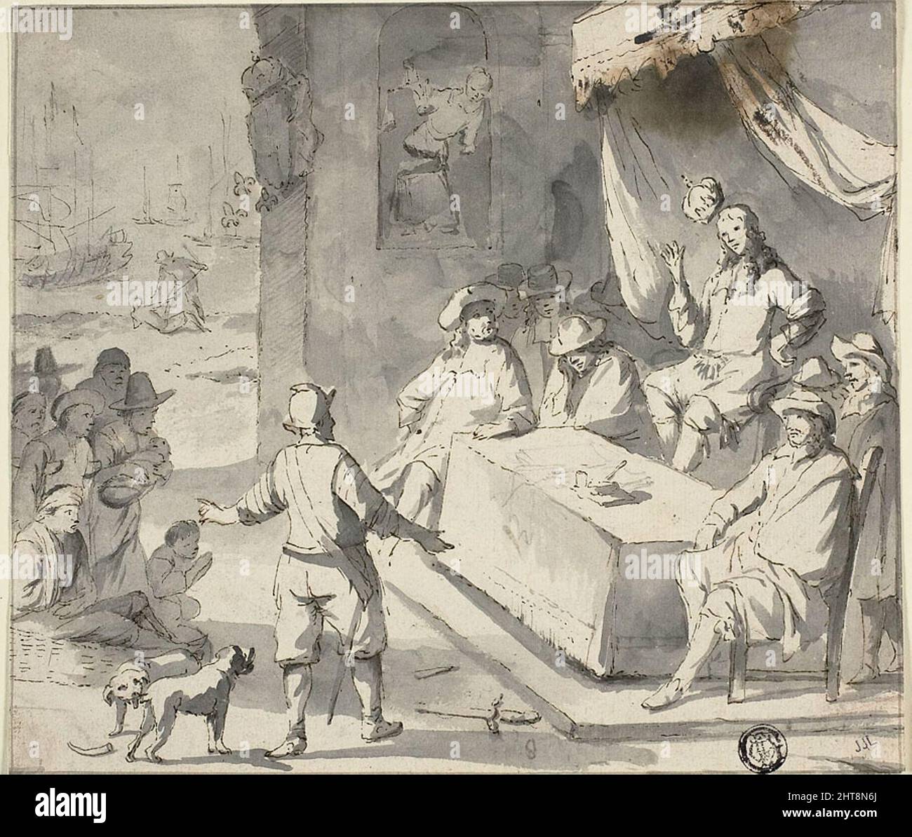 Szene aus der niederländischen Geschichte: Bitten vor dem Herrscher, n. d. Stockfoto