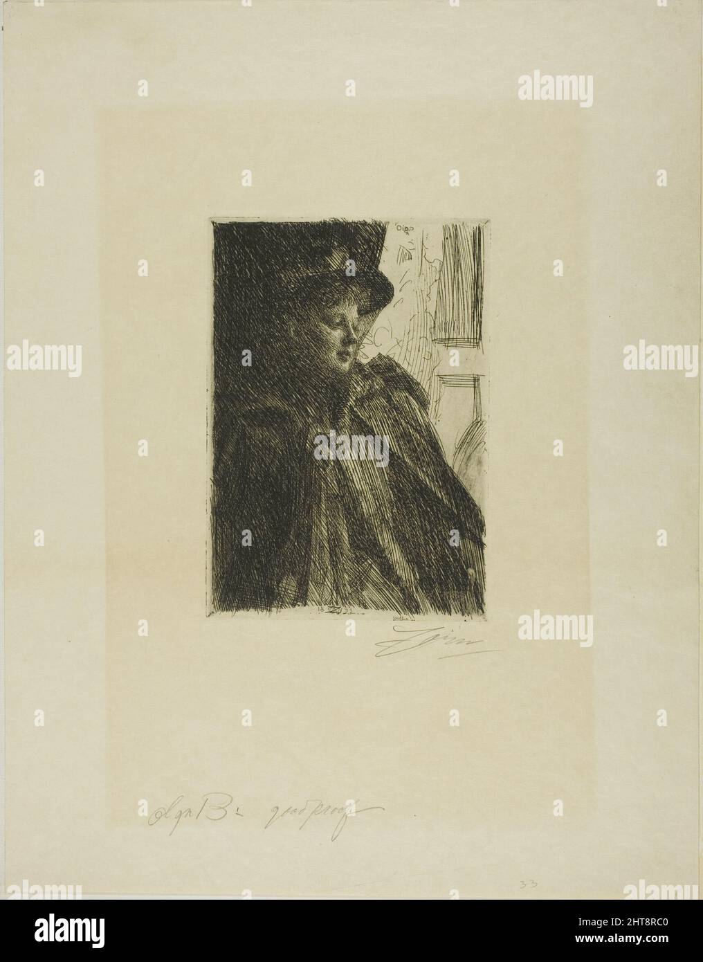 Olga Bratt, 1892. Stockfoto