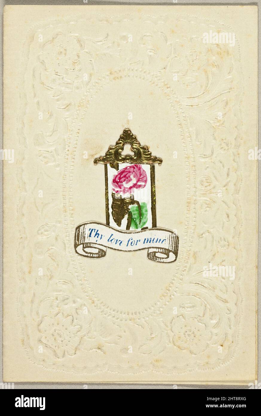 Thy Love for Mine (valentine), ca. 1830. Stockfoto