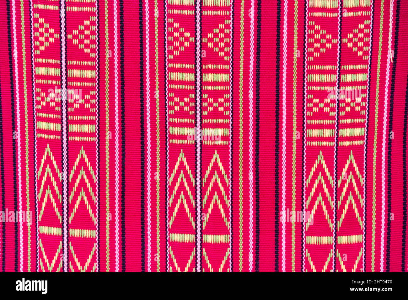 Gewebtes Textilstück, Gangtok, Sikkim, Indien Stockfoto
