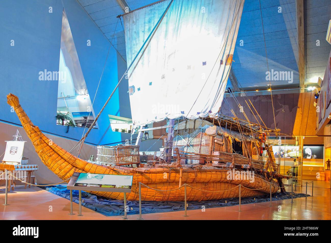 Das Kon Tiki Musem, Bygdøynesveien, Die Halbinsel Bygdøy, Oslo, Die Region Østlandet, Norwegen Stockfoto Das Kon Tiki Musem, Bygdøynesveien, Die Halbinsel Bygdøy, Oslo, Die Region Østlandet, Norwegen Stockfoto