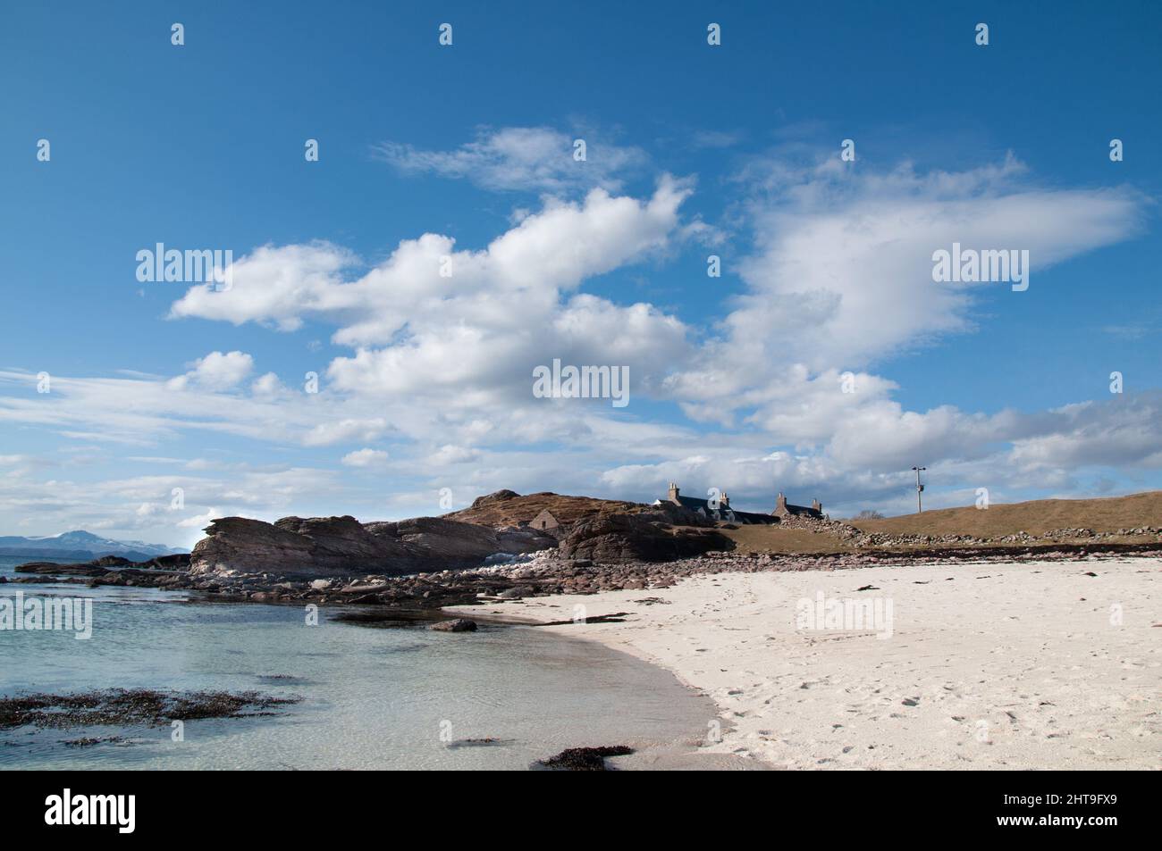 Coral Beach in der Nähe von Toscaig auf der Applecross Halbinsel, Wester Ross, Schottland Stockfoto