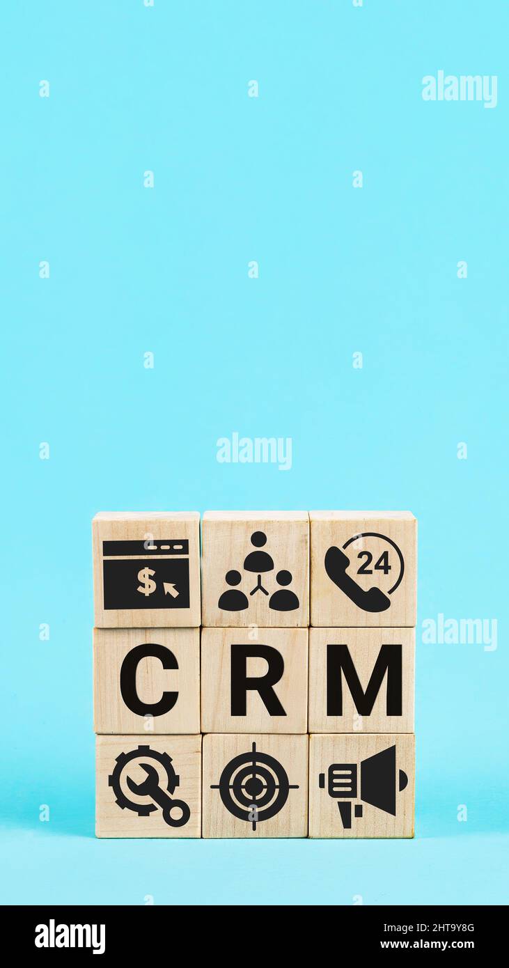 Konzept CRM oder Customer Relationship Management. Kundenrelati Stockfoto