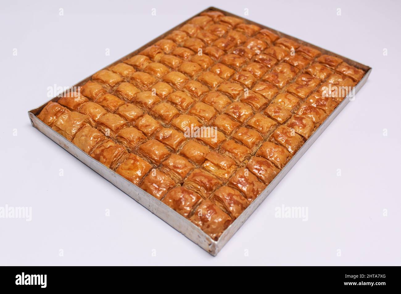 Nahaufnahme der köstlichen traditionellen nahöstlichen Baklava Stockfoto