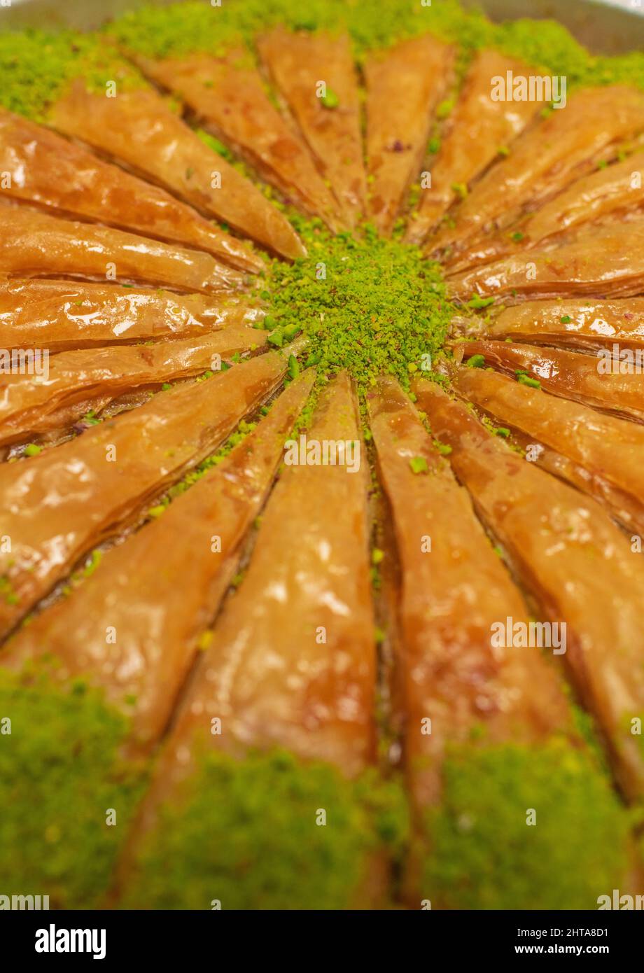 Nahaufnahme der köstlichen traditionellen Pistazien aus dem Nahen Osten Stockfoto