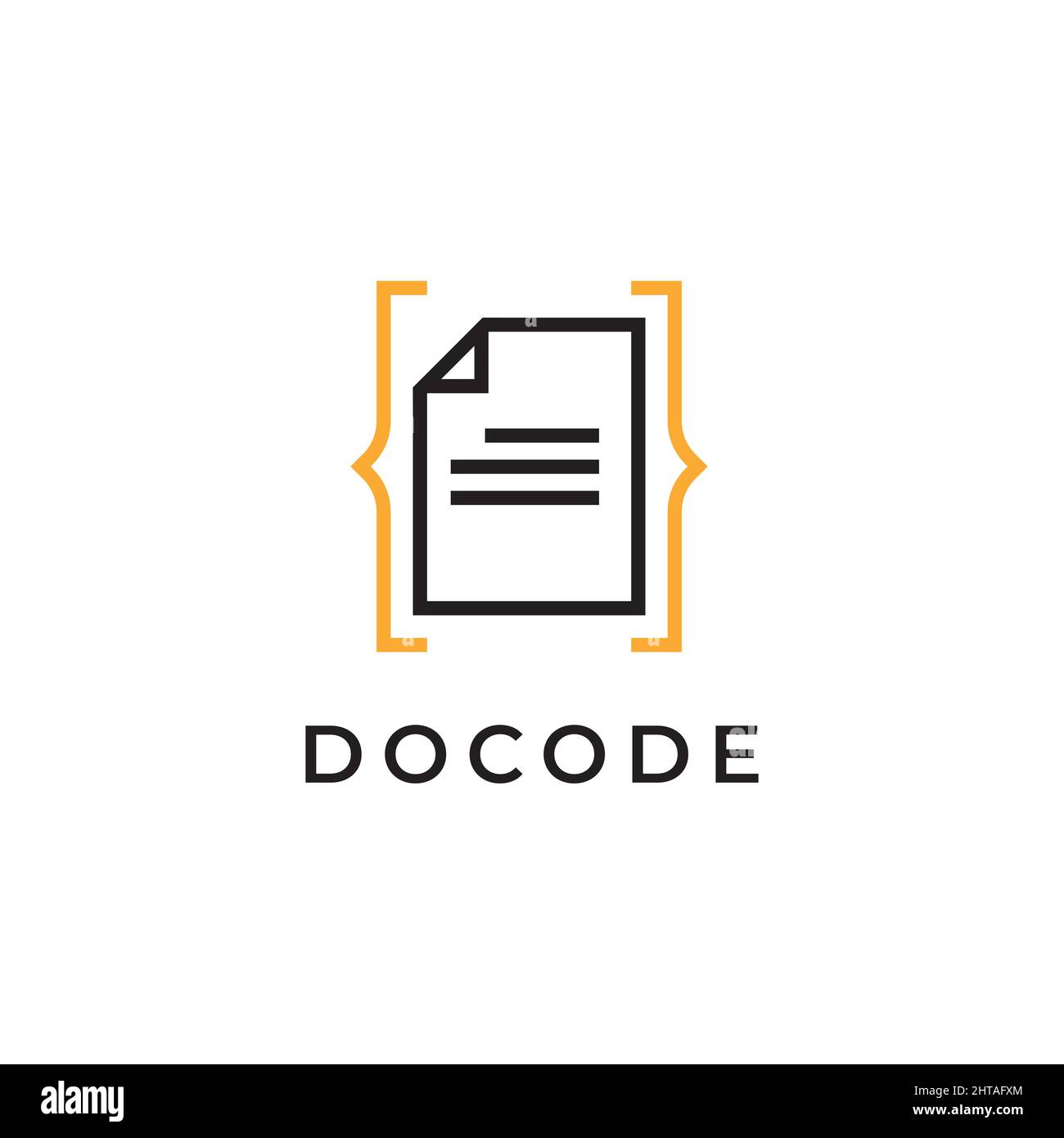 Dokumentcode Logo Design Symbol Illustration Vektor Vorlage Stock Vektor