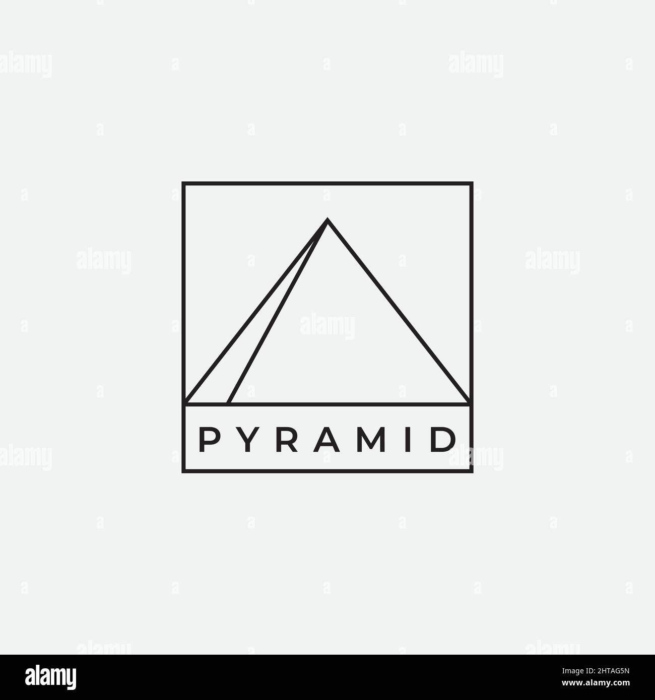 Pyramide Logo Design Symbol Illustration Vektor Vorlage Stock Vektor