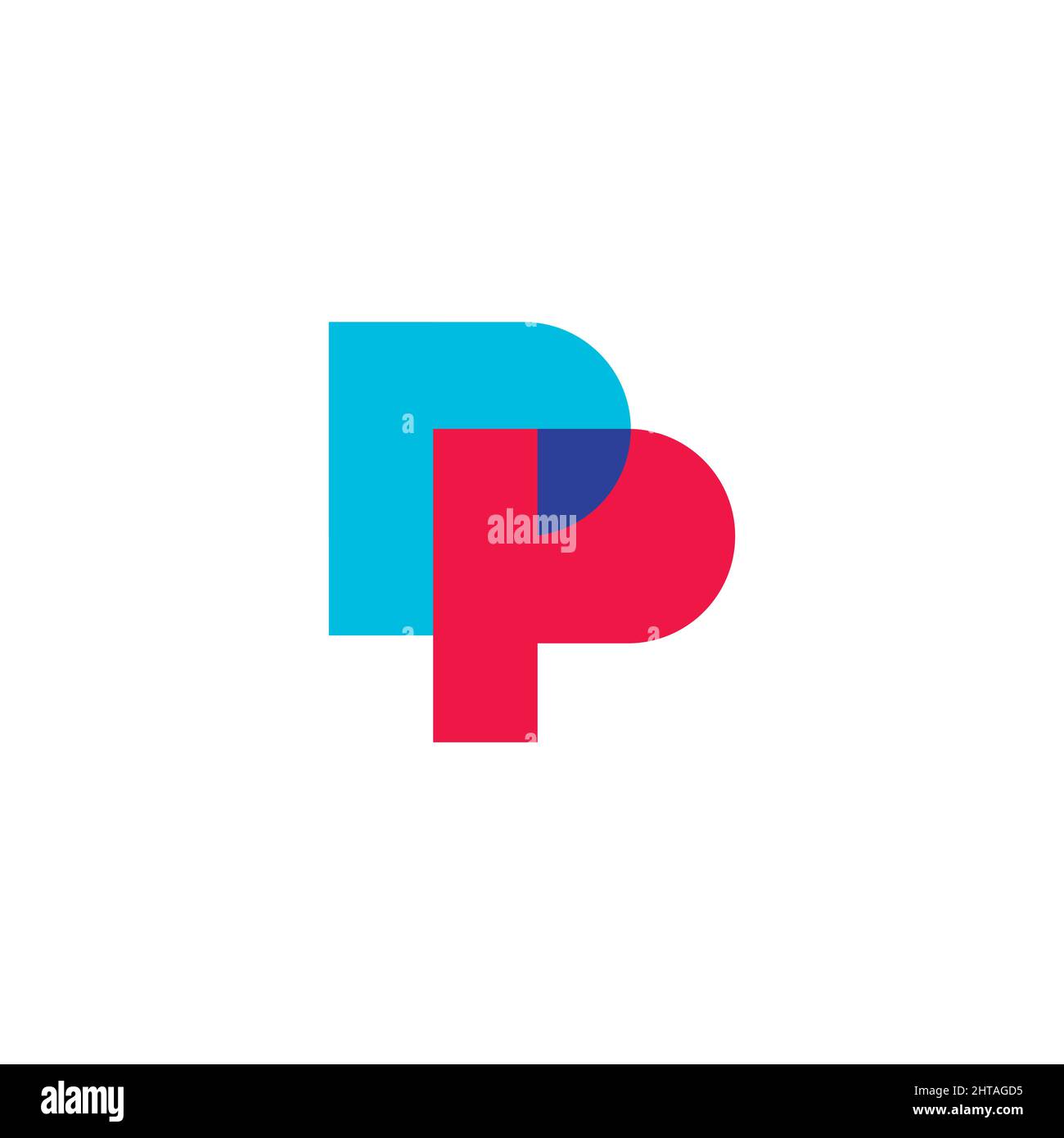 PP Logo Design Inspiration Vektor-Vorlage Stock Vektor