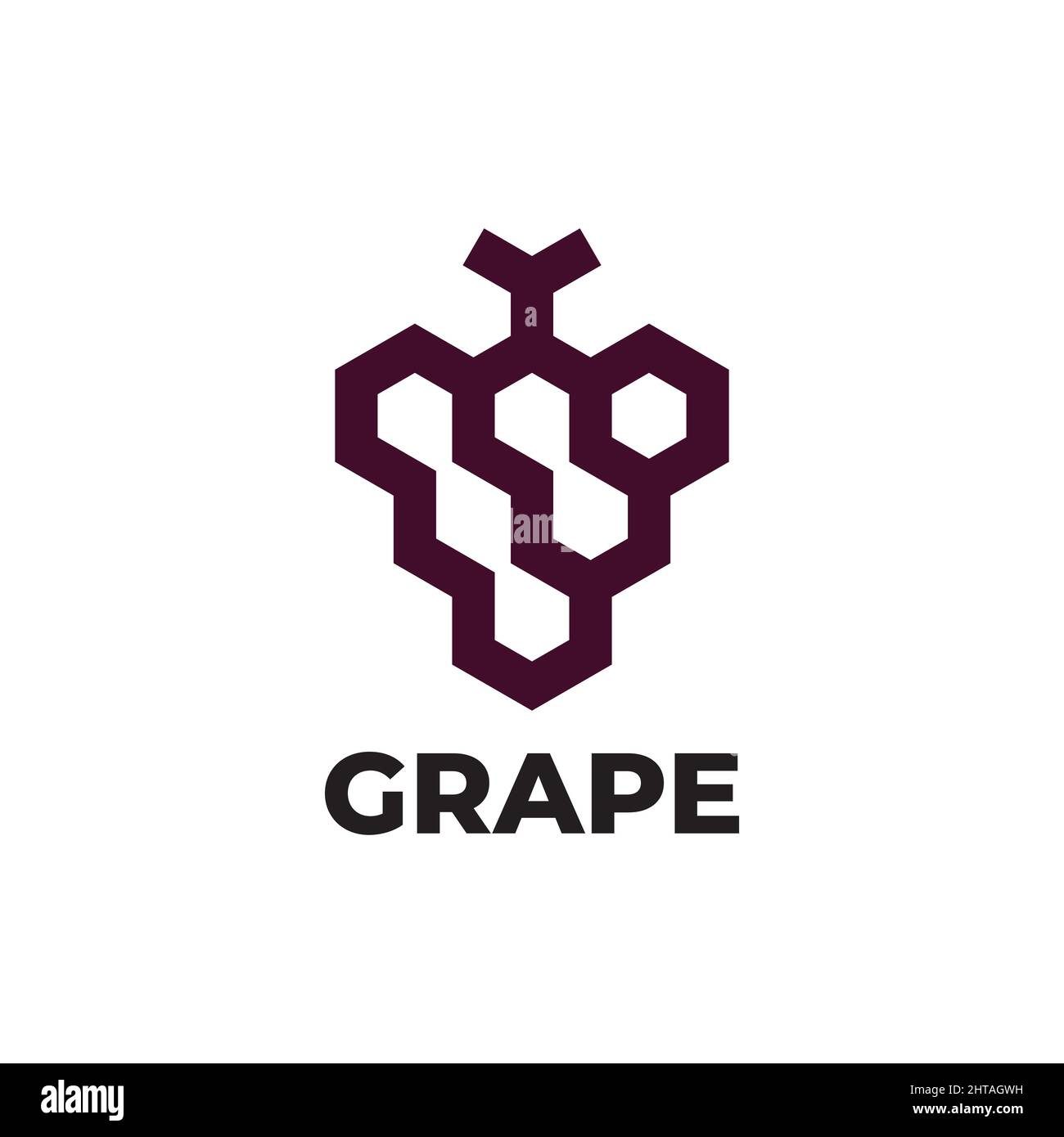 Weintrauben Logo Design Illustration Vektor Vorlage Stock Vektor