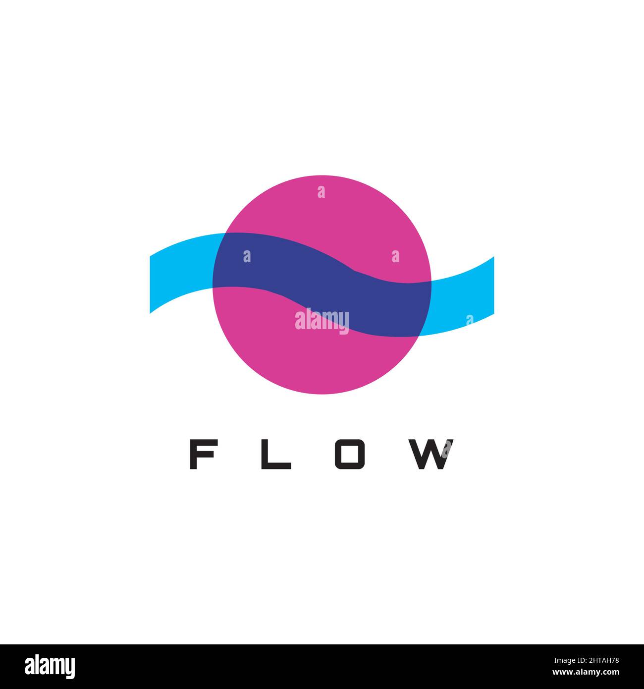 Flow Logo Design Illustration Vektor-Vorlage Stock Vektor