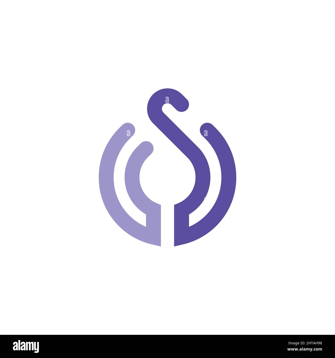 Initial Letter S Logo Design Inspiration Vektor-Vorlage Stock Vektor