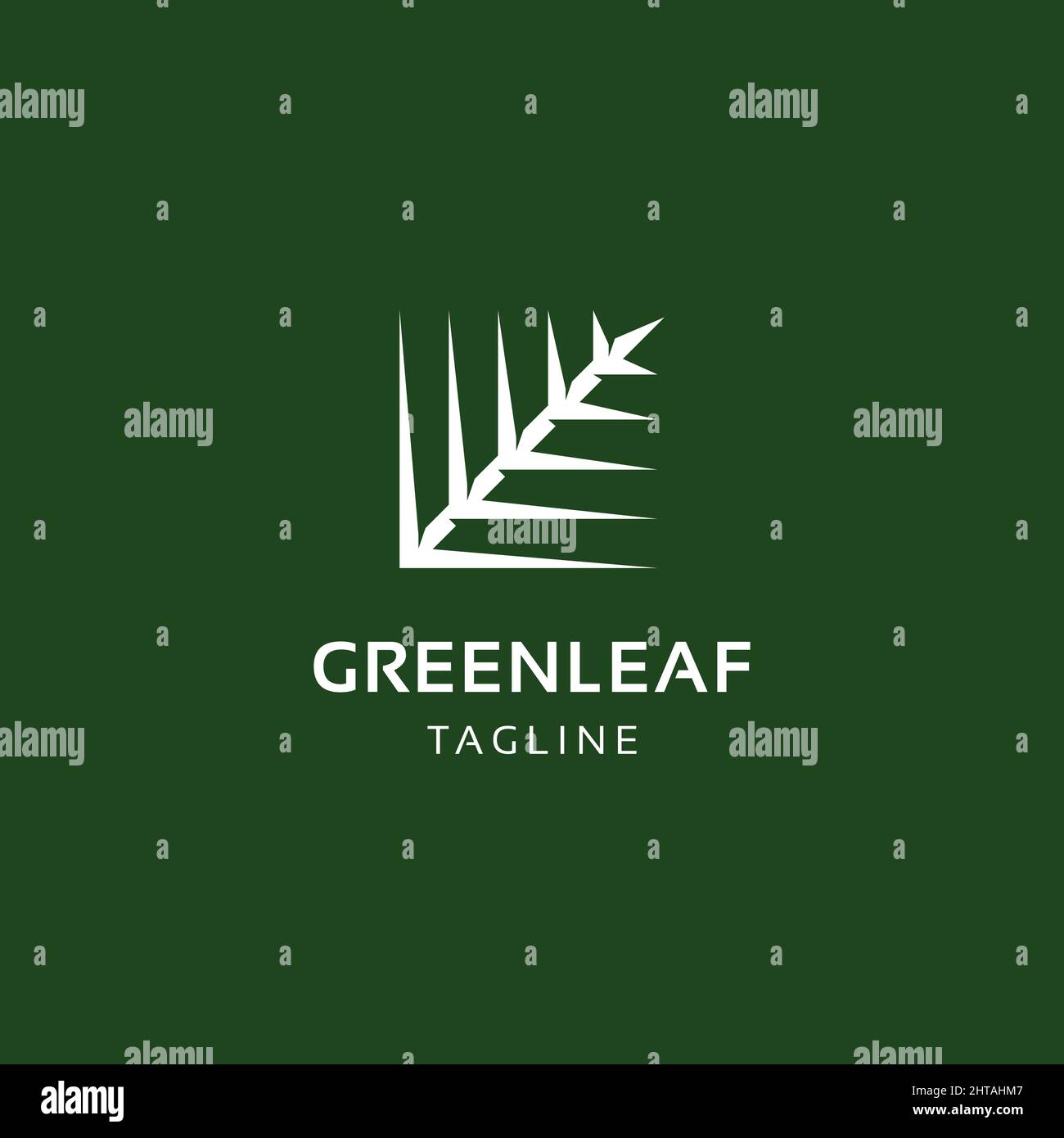 Grünes Blatt Logo Design Inspiration Illustration Vektor Vorlage Stock Vektor