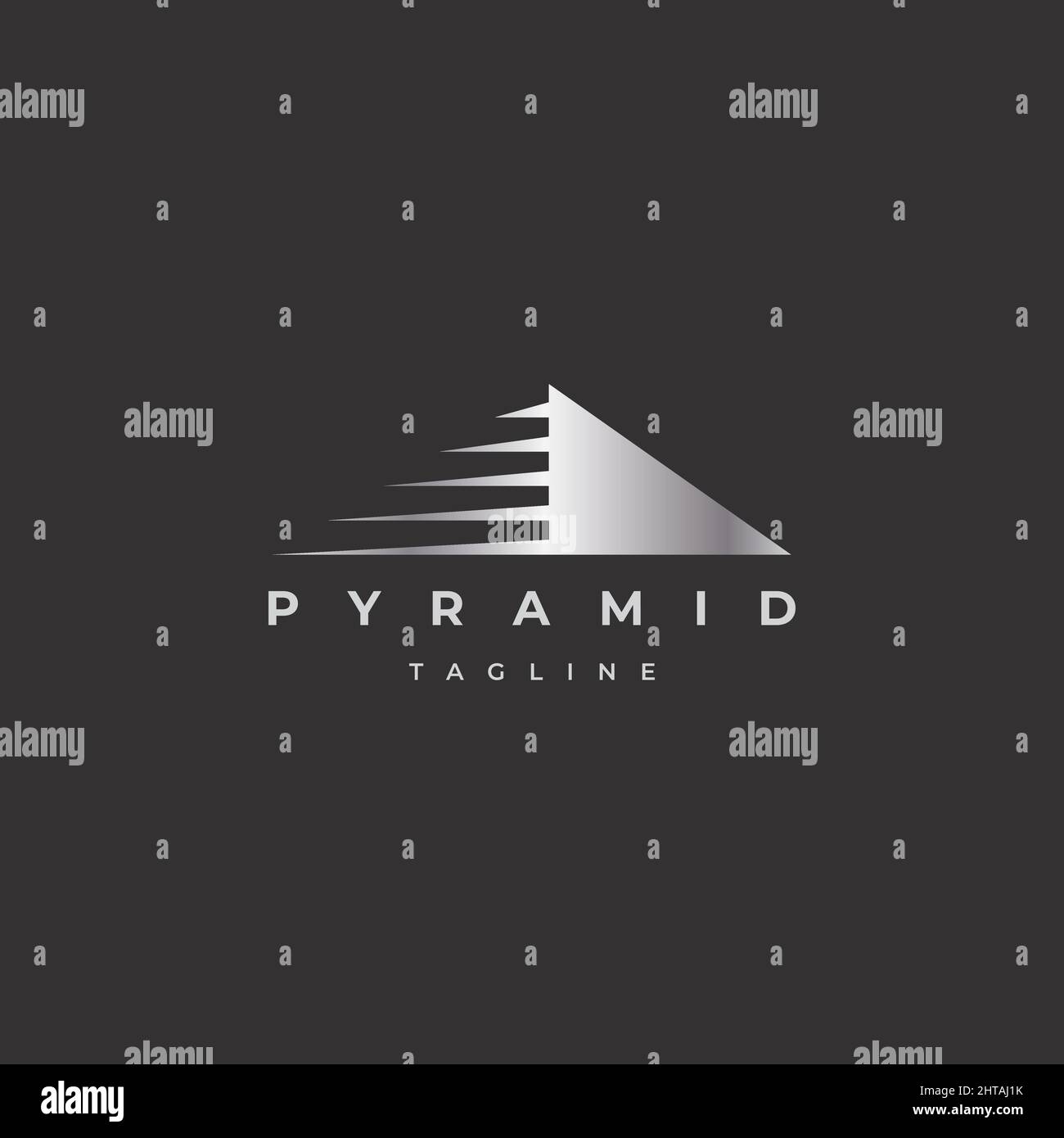 Pyramide Logo Design Illustration Vektor Vorlage Stock Vektor