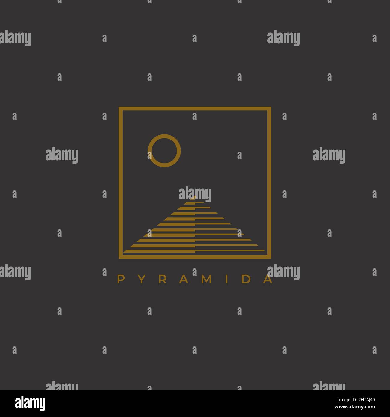 Pyramide Logo Design Illustration Vektor Vorlage Stock Vektor