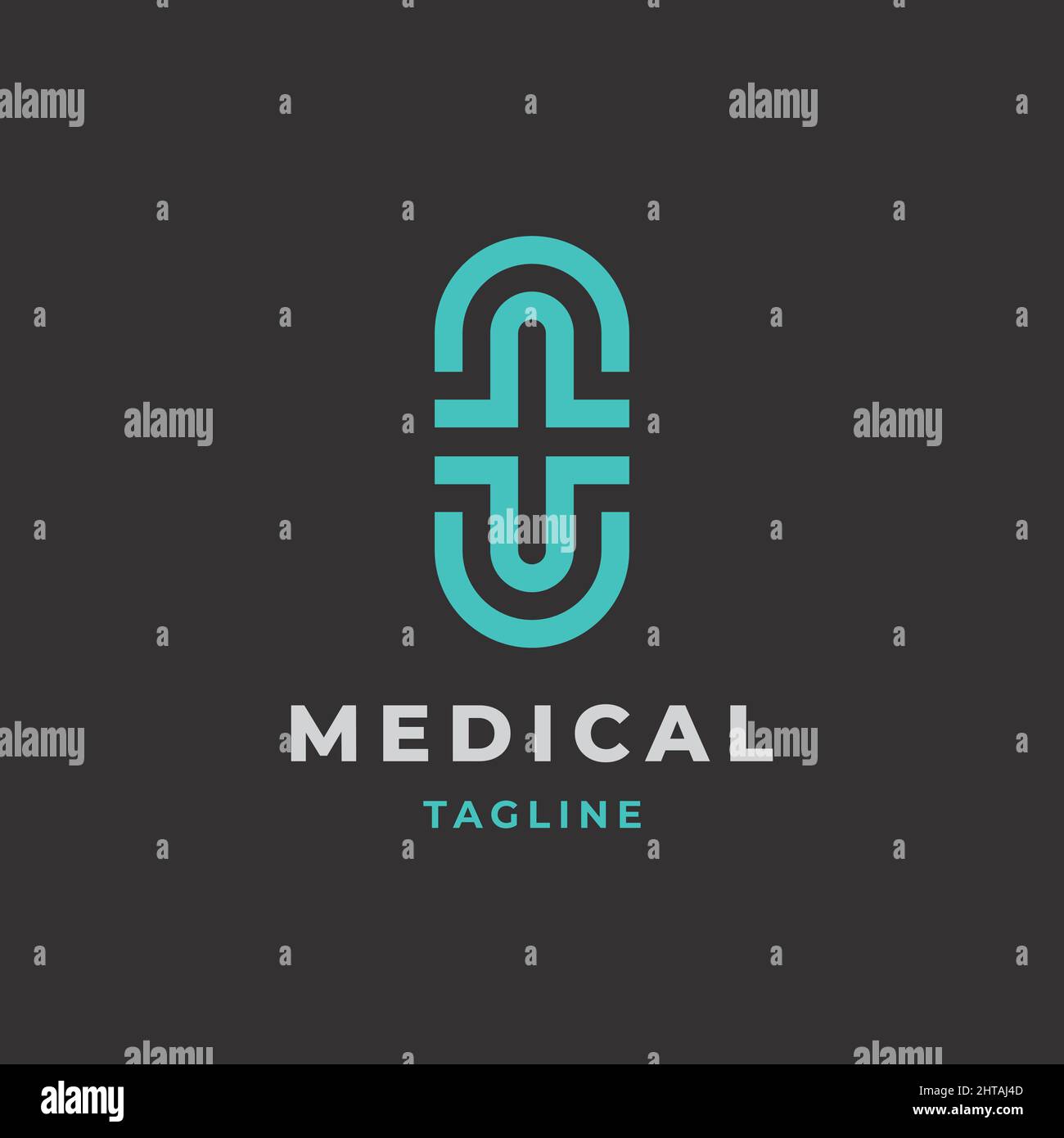 Cross Symbol Medical Logo Design Inspiration Vektor Vorlage Stock