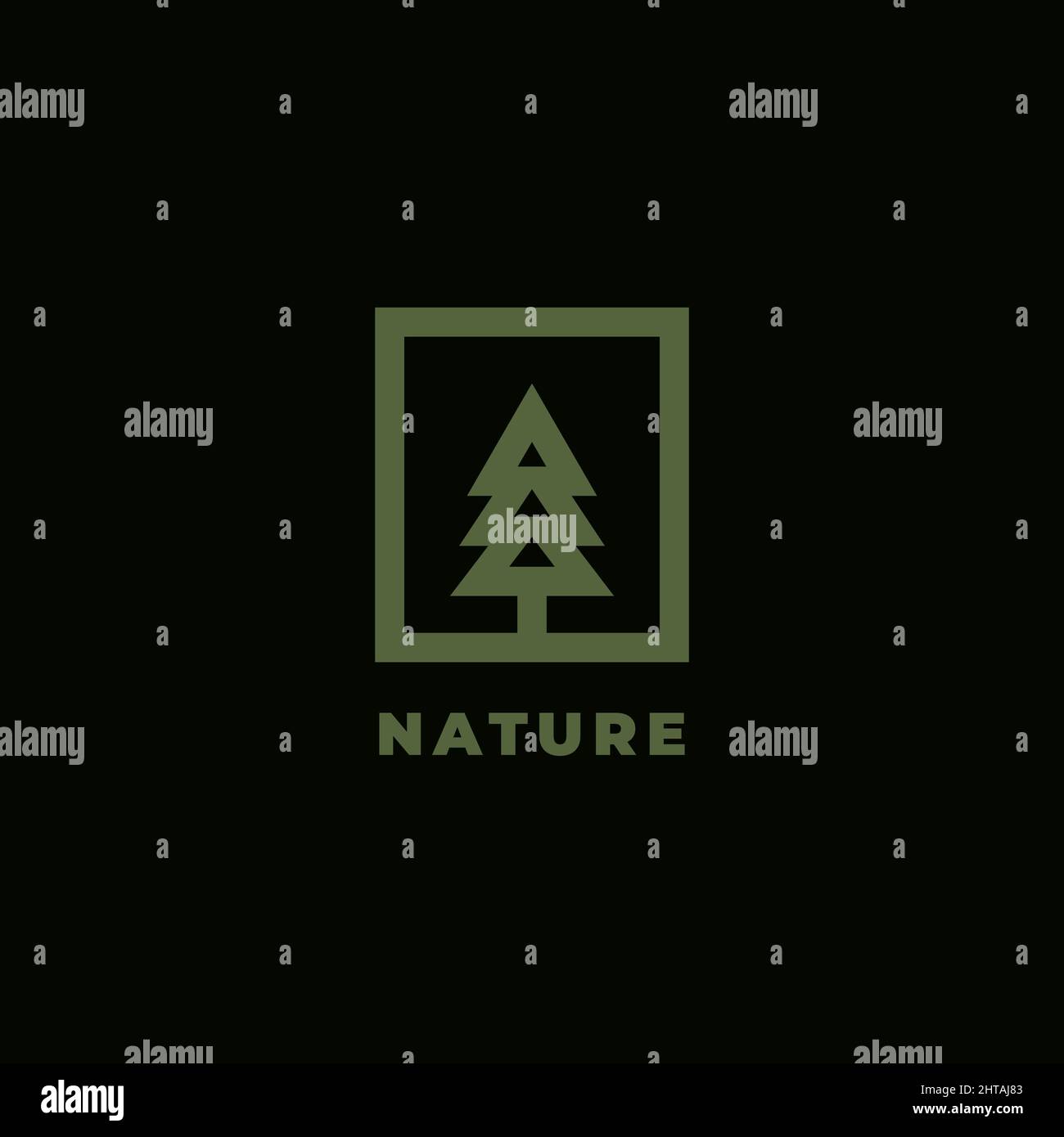 Pine Tree Logo Design Symbol Inspiration Vektor Vorlage Stock Vektor