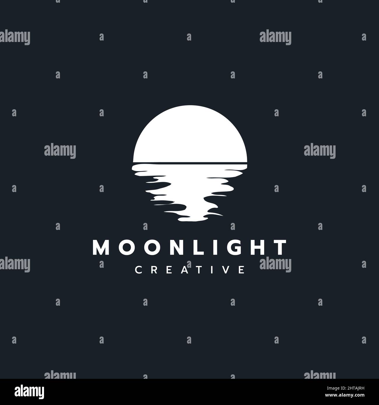 Moon light Logo Design Illustration Vektor Vorlage Stock Vektor