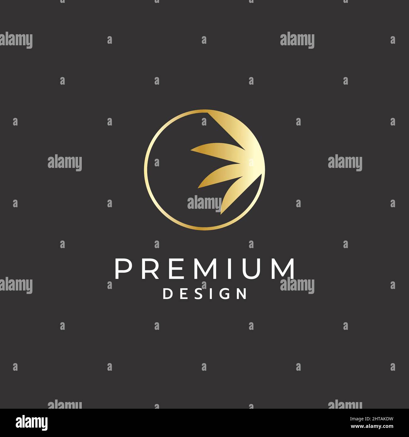 Palm Tree Premium Logo Design Inspiration Vektor Vorlage. Abbildung des Symbols der Handfläche Stock Vektor