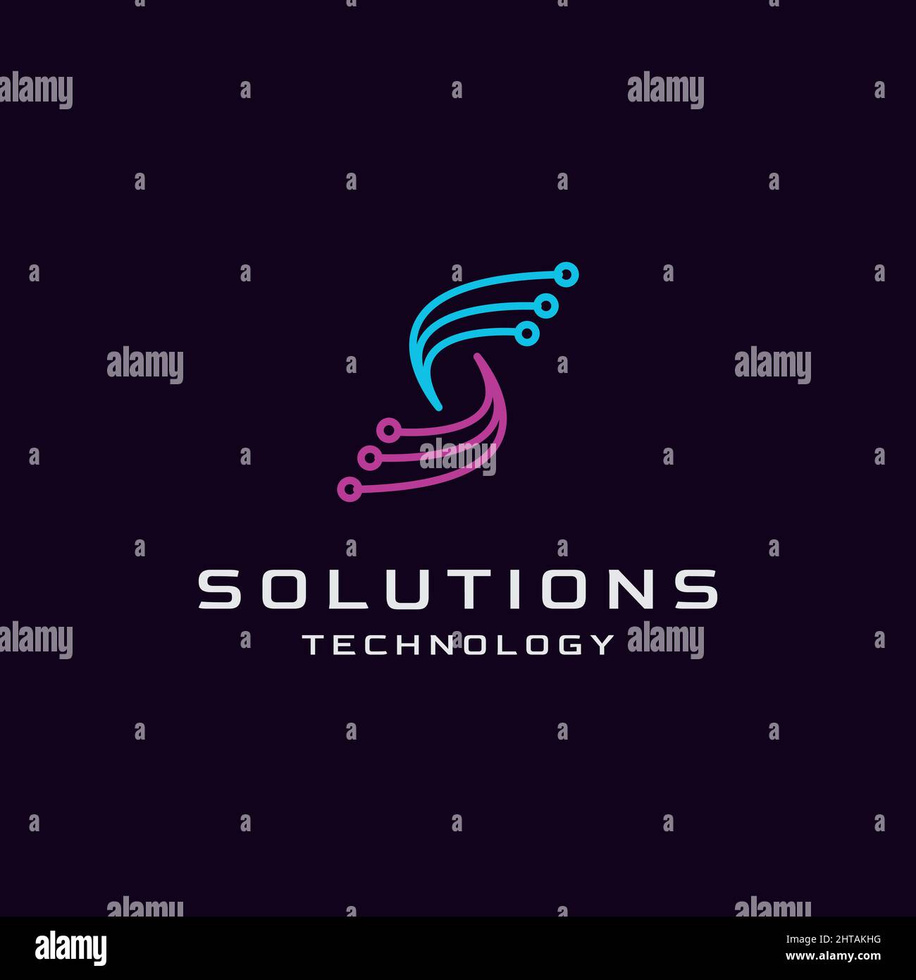Letter S Technology Logo Design Inspiration Vektor Vorlage Stock Vektor