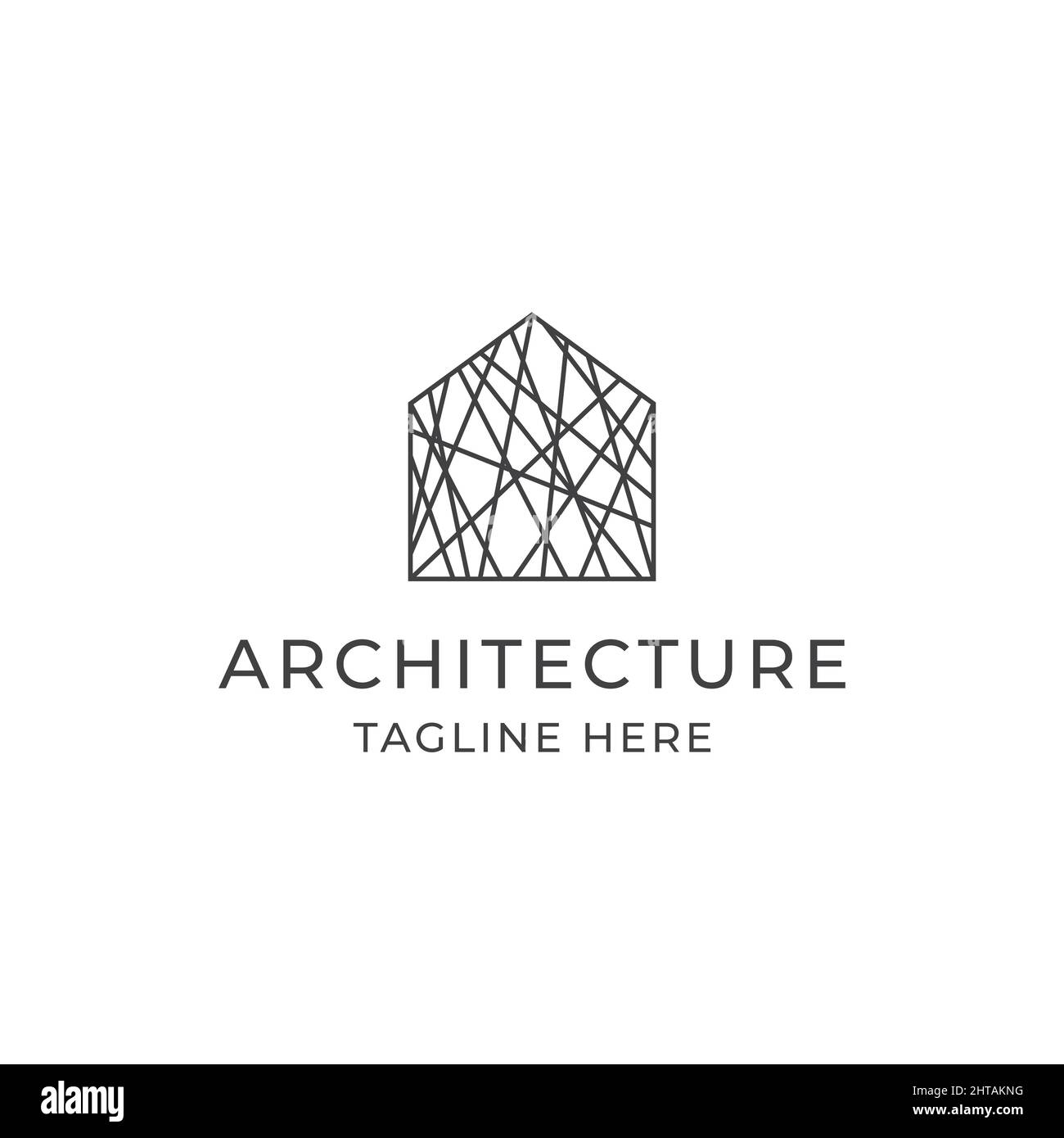 Architekt Haus Logo Design Inspiration Vektor Vorlage. Abbildung der Symbole des kreativen Hauses Stock Vektor