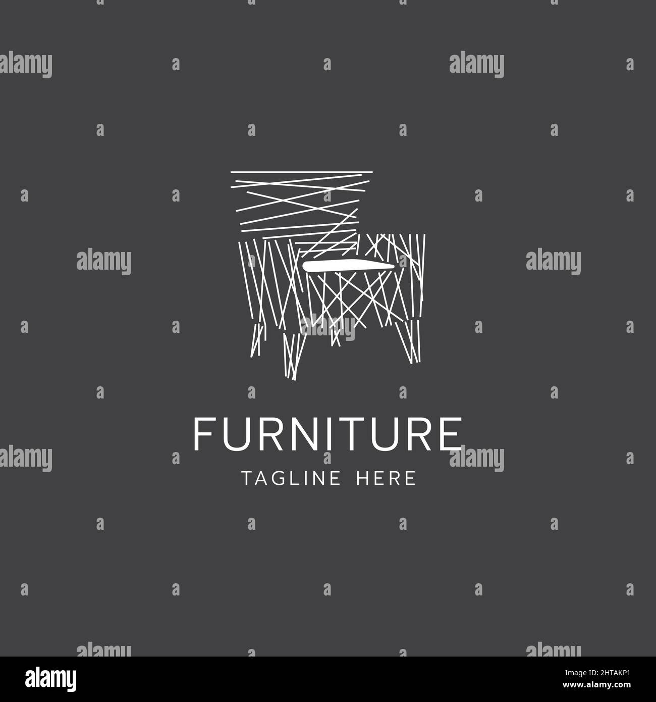 Möbel Logo Design Inspiration Vektor Vorlage. Kreative Wohnmöbel-Ikone Stock Vektor