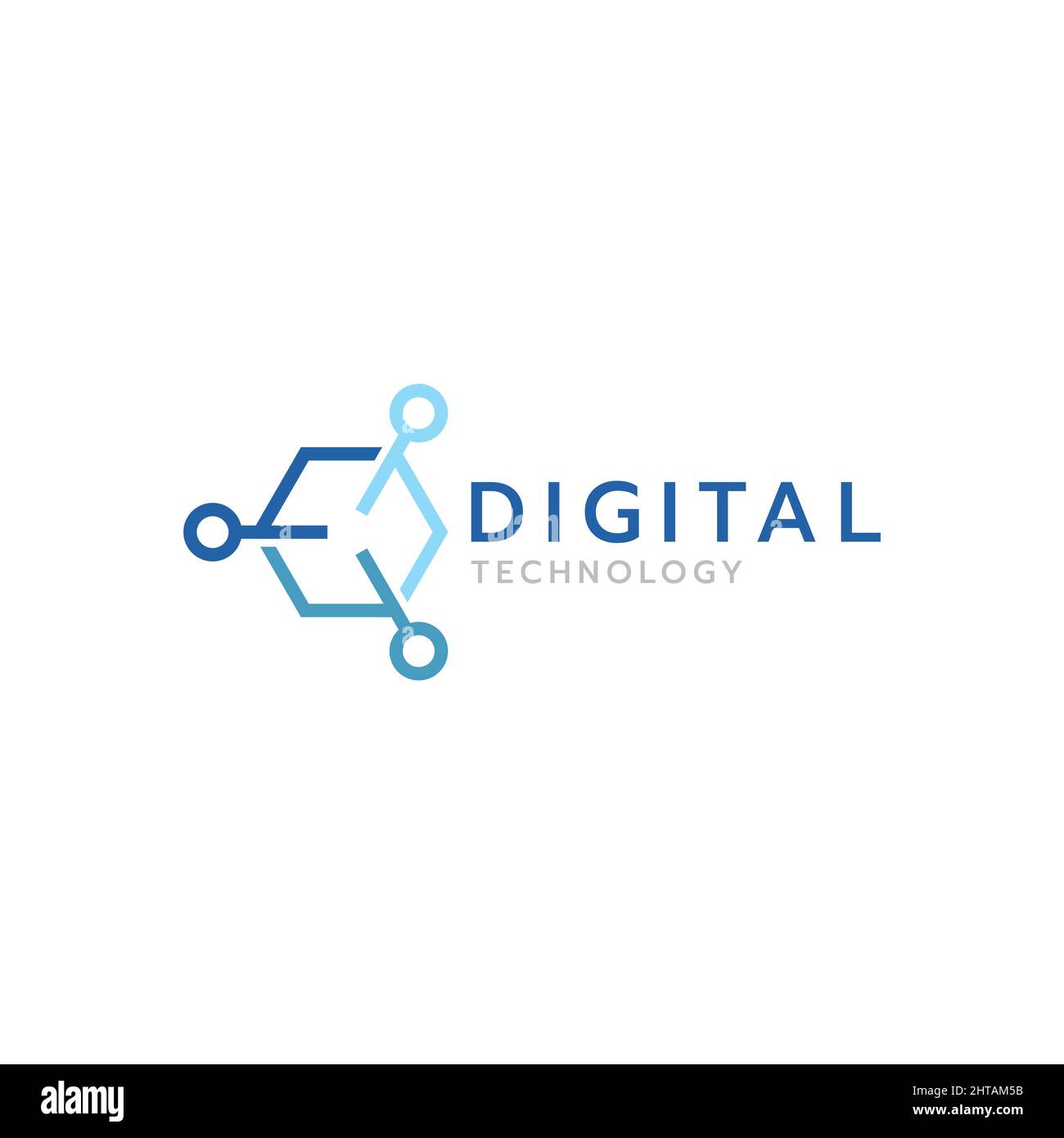 Digital teilen Technologie Logo Design Inspiration Vektor Vorlage Stock Vektor