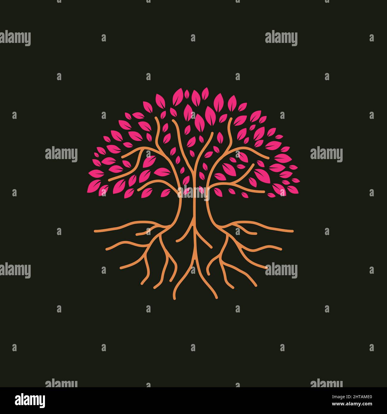 Kreative Baum Logo Design Illustration Vektor Vorlage Stock Vektor