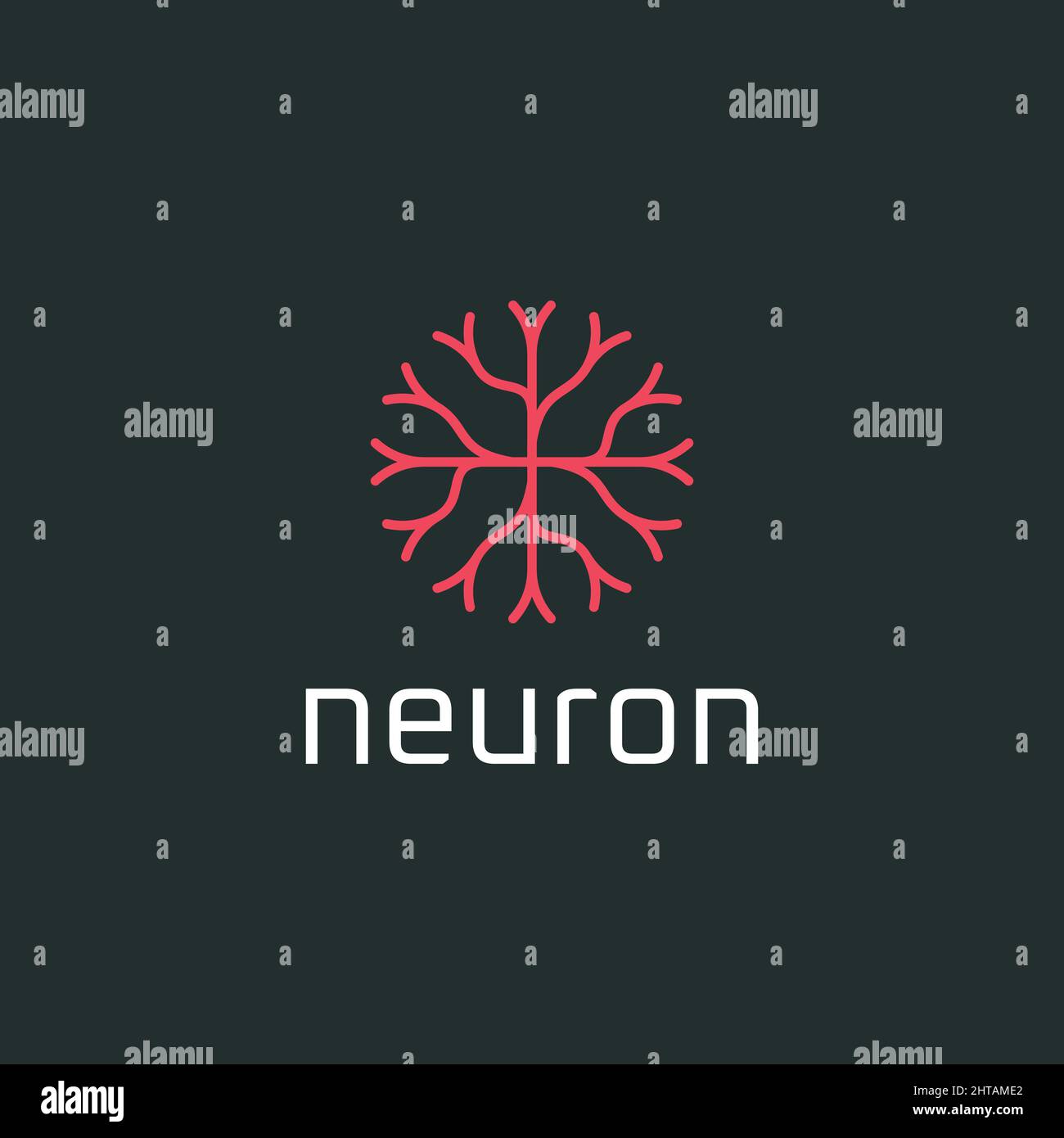 Neuron Logo Design Inspiration Vektor Vorlage Stock Vektor