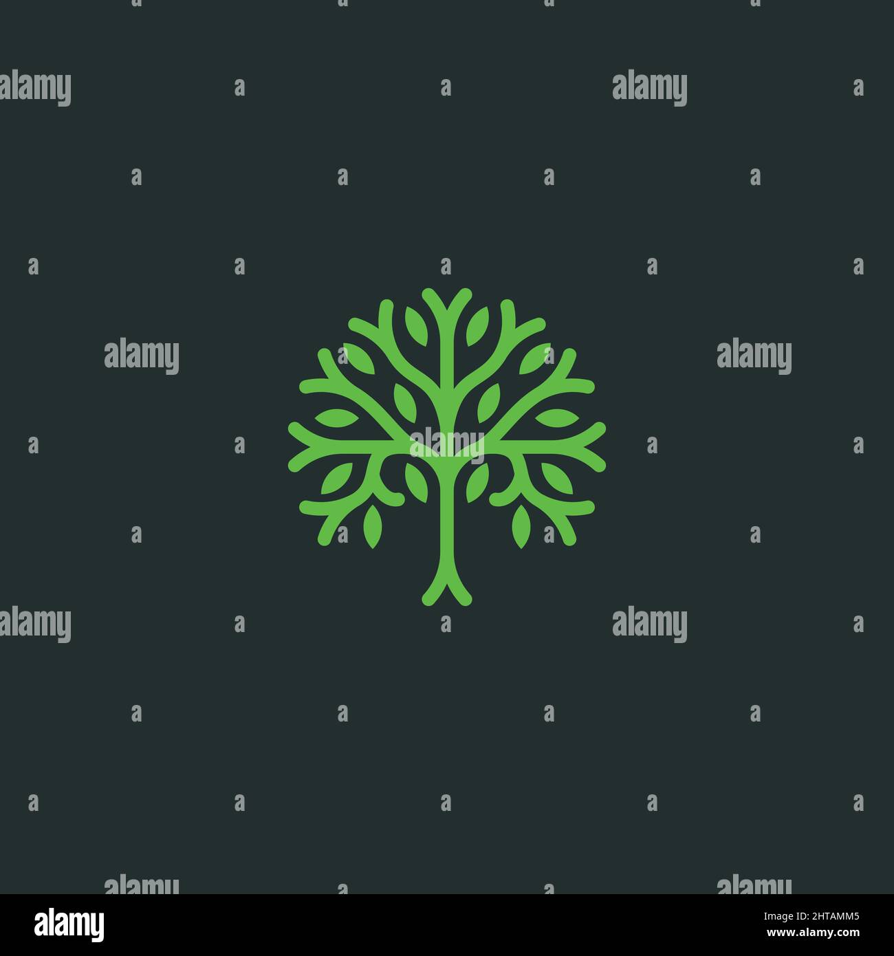 Abstrakter Baum Logo Design Illustration Vektor Vorlage Stock Vektor