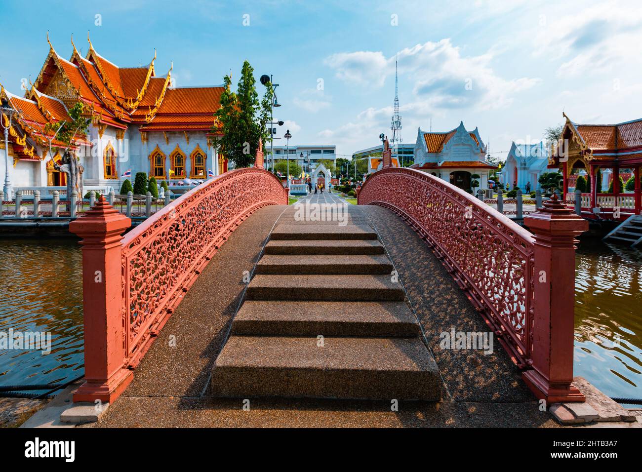 Marble Temple, Wat Benchamabophit Dusit wanaram in Bangkok, Thailand Stockfoto