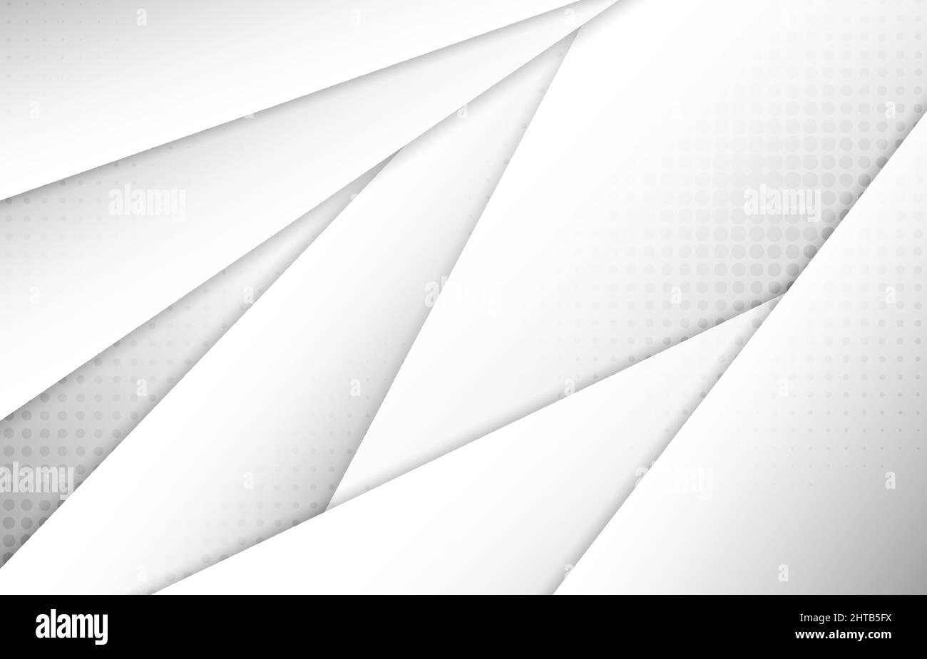Abstraktes Gradient Papier Schnittmuster Design der weißen Farbvorlage. Überlappen mit Kreis Punkte Halbton Design Dekoration Hintergrund. Abbildung V Stock Vektor
