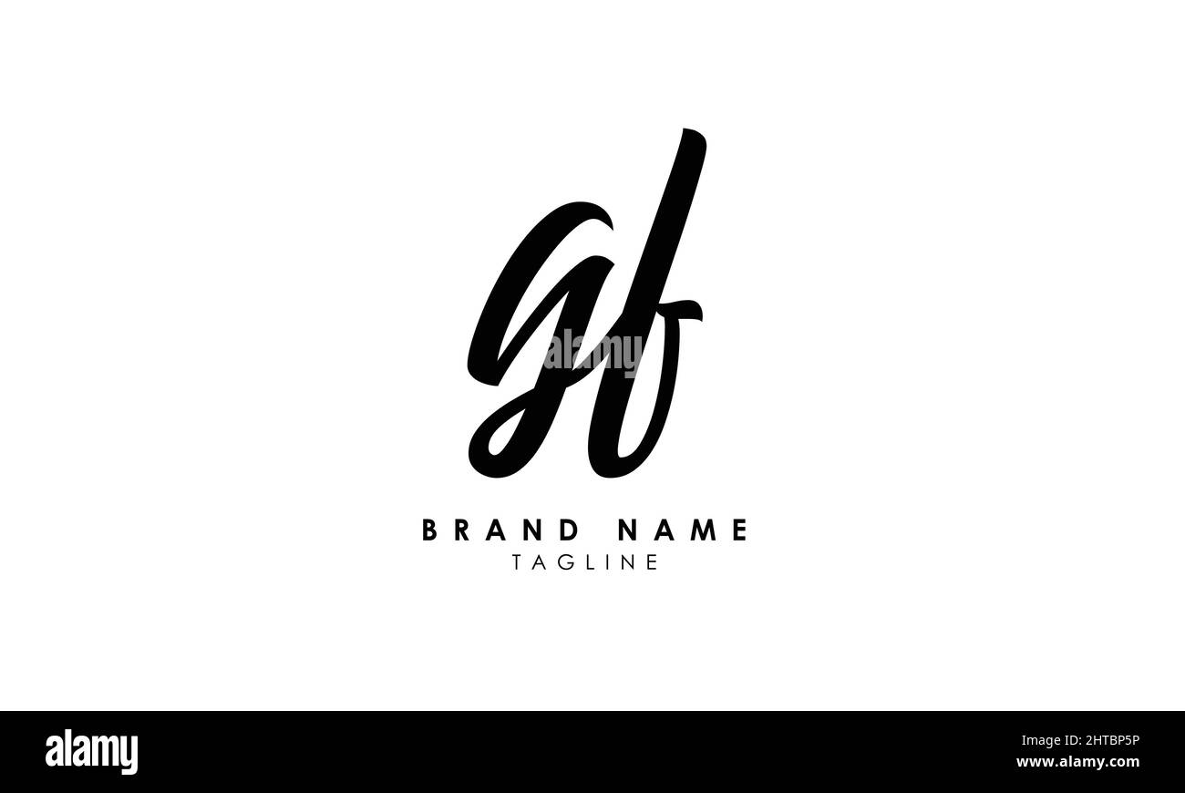 Buchstabenbuchstaben Initialen Monogramm Logo GF, FG, G und F Stock Vektor