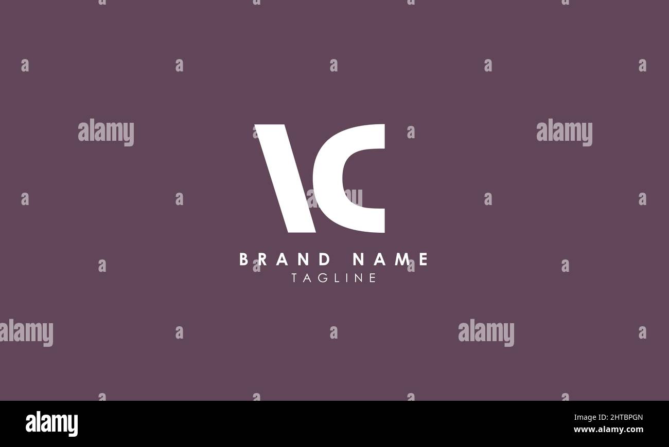 Buchstabenbuchstaben Initialen Monogramm-Logo VC, CV, V und C Stock Vektor