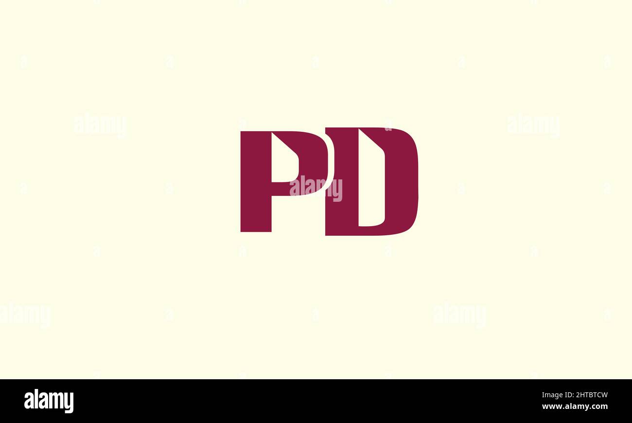 Buchstabenbuchstaben Initialen Monogramm-Logo PD, DP, P und D Stock Vektor