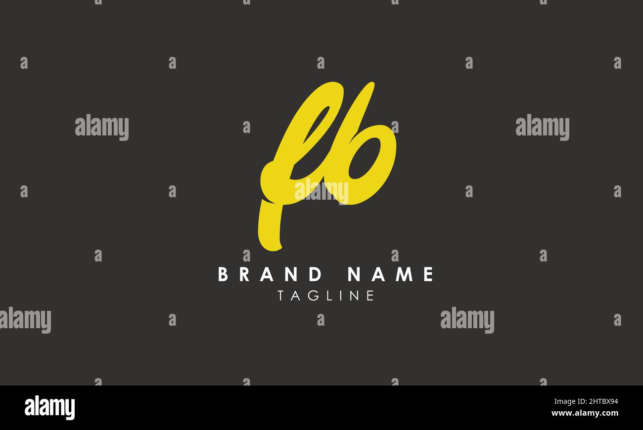 Buchstabenbuchstaben Initialen Monogramm-Logo FB, BF, F und B Stock Vektor